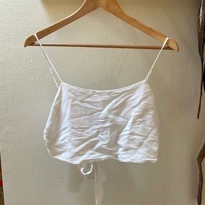 Brandy Melville Silky Tie Back Crop Top